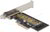 Delock - PCI Express x4-kártya - 1 x belső NVMe M.2 Key M 80 mm - alacsony profilú formatényező - 90047