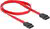 Delock - SATA piros, egyenes/egyenes csatl., 50 cm-es összekötő kábel - 84208