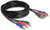 Delock - RCA RGB bővítő kábel 3 db. apa - 3 db. anya, 3 m - 85370