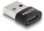 Delock - USB 2.0 adapter USB A-típusú apa - USB C™ hüvely, fekete - 60002