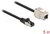 Delock - Kábel RJ45 apa - Keystone modul RJ45 anya Cat.6A, 5 m hosszú, fekete - 87030