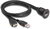 Delock - HDMI-A kábel apa és A-típusú USB 2.0 apa - HDMI-A anya és A-típusú USB 2.0 anya 1m - 87880
