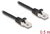 Delock - RJ50 apa - RJ50 apa kábel F/UTP 0,5 m, fekete - 80186