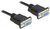 Delock - RS-232 kábel soros D-Sub9 anya - anya null modem keskeny csatlakozóházzal 3 m - 86606