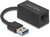 Delock - Adapter SuperSpeed USB (USB 3.2 Gen 1) USB A-típusú csatlakozódugóval > Gigabit LAN 10/100/1000 Mbps, kompakt, fekete - 65903