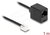 Delock - Telefonkábel RJ11 apa - RJ45 anya, fekete, 1 m - 88092