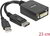Delock - Adapter DisplayPort 1.1 apa - DVI anya aktív fekete - 61855