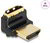 Delock - HDMI adapter apa - anya 90 fok felfelé néző csatlakozódugóval 8K 60 Hz fém - 60017