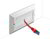 Delock - Kábelrendező keret fehér fésűsávokkal 146 x 86 mm - 66496