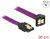 Delock - SATA 6 Gb/s kábel egyenes - lefelé 90fok 30 cm lila - 83695