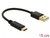 Delock - Töltő kábel USB A-típusú - USB Type-C csatlakozó végekkel 15 cm - 85354
