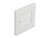 Delock - Kábelrendező keret fehér fésűsávokkal 86 x 86 mm - 66495
