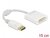 Delock - Adapter DisplayPort 1.1-dugós csatlakozó-DVI-csatlakozóhüvely passzív fehér - 61010