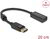 Delock - Adapter DisplayPort 1.2-dugós csatlakozó -HDMI-csatlakozóhüvely 4K passzív fekete - 63559
