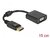 Delock - Adapter DisplayPort 1.2-dugós csatlakozó-VGA-csatlakozóhüvely passzív fekete - 61006