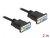 Delock - Sub D9-es, null modemű, RS-232 soros kábel, anya-anya, 2 m - 86605