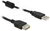 Delock - USB 2.0-s bővítőkábel A-típusú csatlakozódugóval > USB 2.0-s, A-típusú csatlakozóhüvellyel, 0,5 m, fekete - 83401