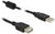 Delock - USB 2.0-s bővítőkábel A-típusú csatlakozódugóval > USB 2.0-s, A-típusú csatlakozóhüvellyel, 0,5 m, fekete - 83401