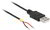 Delock - Kábel USB 2.0 A-típusú csatlakozódugóval > 2 db nyitott vezetékkel, 10 cm Raspberry Pi - 85250