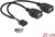 Delock - USB Cable Pin header female > 2 x USB 2.0 type-A female 20 cm - 83292