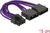 Delock - tápkábel PCI Express 8 tűs apa > 2 x 4 tűs apa textil árnyékolás lila - 83705
