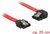 Delock - SATA 6 Gb/s kábel egyenes - balra 90 fok 20 cm vörös - 83962
