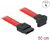 Delock - SATA 3 Gb/s kábel, egyenes vagy lefelé ferde, 50 cm, piros - 84223