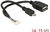 Delock - USB 2.0 kábel, 1,25 mm-es 8 tűs anya csatlakozó > USB 2.0 A-típusú anya + USB 2.0 Micro-B típusú apa, 15 cm - 84835