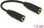 Delock - Adapter Audio sztereó jack 3,5 mm-es, 4 pólusú anya > anya 13 cm - 65896