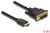 Delock - Kábel DVI 18+1 csatlakozódugóval > HDMI-A csatlakozódugóval, 1 m, fekete - 85582