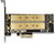 Delock - PCI Express x4 kártya > 1 x belső M.2 B-kulcs + 1 x belső NVMe M.2 M-kulcs - alacsony profilú - 89630
