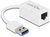 Delock - Adapter SuperSpeed USB (USB 3.1 Gen 1) USB A-típusú csatlakozó > Gigabit LAN 10/100/1000 Mbps - 65905
