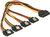 Delock - 15 pin-es SATA kábel > 15 pin-es SATA tápcsatlakozó kimeneti 4 x egyenes 30 cm - 60157