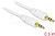Delock - Stereo Jack kábel 3.5 mm 3 pin apa > apa 0.5 m fehér - 83743
