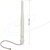 Delock - WLAN 802.11 b/g/n Antenna MHF dugó 3 dBi irányított, 1.13 12 cm, flexibilis, klipsz, fehér - 89619