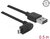 Delock - EASY-USB 2.0 A-típusú apa > EASY-USB 2.0 Micro-B típusú apa, döntött felső/alsó 0,5 m, fekete - 83849