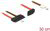 Delock - SATA-kábel, 6 Gb/s, 7 tus csatlakozóhüvely + 4 tus Floppy-csatlakozóhüvely (5 V + 12 V) > SAT - 84852