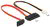 Delock - SATA-kábel, 6 Gb/s, 7 tus csatlakozóhüvely + 4 tus Floppy-csatlakozóhüvely (5 V + 12 V) > SAT - 84852