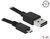 Delock - EASY-USB 2.0 A-típusú kábel - USB 2.0 Micro-B típusú kábel, 5 m, fekete - 83369