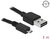Delock - EASY-USB 2.0 A-típusú kábel - USB 2.0 Micro-B típusú kábel, 1 m, fekete - 83366