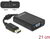 Delock - Displayport apa > VGA 15 pin anya + audio + táp adapter - 65439