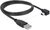 Delock - USB 2.0-A apa - USB mini-B 5 tűs könyök apa átalakító kábel, 1m - 82681
