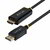 Startech - 1 m-es DisplayPort - HDMI adapterkábel fogós csatlakozókkal, 4K 60Hz, HDR, egyirányú - 1M-DP-HDMI-4K60-GR