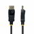 Startech - 1 m-es DisplayPort - HDMI adapterkábel fogós csatlakozókkal, 4K 60Hz, HDR, egyirányú - 1M-DP-HDMI-4K60-GR