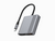 Gembird - USB Type-C 3 az 1-ben többportos adapter (USB port + HDMI + USB-C videó), asztroszürke - A-CM-COMBO3-05