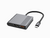 Gembird - USB Type-C 3 az 1-ben többportos adapter (USB port + HDMI + USB-C videó), asztroszürke - A-CM-COMBO3-05