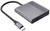Gembird - USB-C - HDMI + DP adapter, 4K 60Hz, fekete - A-CM-HDMIFDPF-01