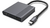 Gembird - USB-C - HDMI + DP adapter, 4K 60Hz, fekete - A-CM-HDMIFDPF-01