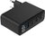 Adapter - 4 portos 100 W-os GaN USB gyorstöltő, LCD, fekete - TA-UC-PDQC100LCD-01- BK