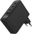 Adapter - 4 portos 100 W-os GaN USB gyorstöltő, LCD, fekete - TA-UC-PDQC100LCD-01- BK